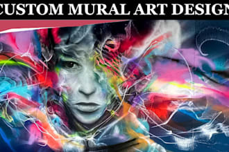 draw custom mural art, wall mural, street art, anime mural and graffiti art