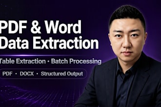 extract and convert PDF word tables to clean CSV excel json