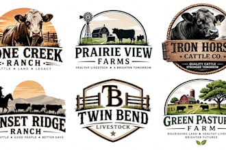 design cattle, livestock, ranch and farm logo