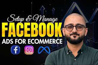 setup and manage facebook ads for ecommerce, shopify, meta ads, instagram ads
