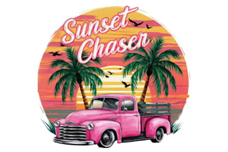 design summer holidays , adventures and beach enjoying logo