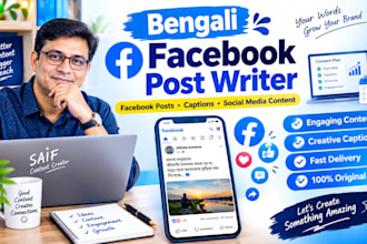 write engaging bengali facebook posts and captions