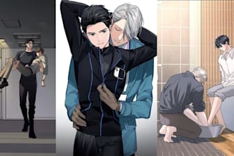 draw bl couple art, boys love manhwa yaoi danmei oc ship webtoon character art