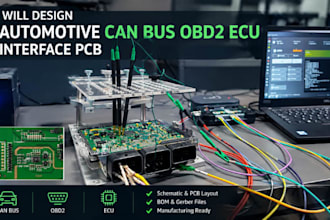 design automotive can bus obd2 ecu interface pcb