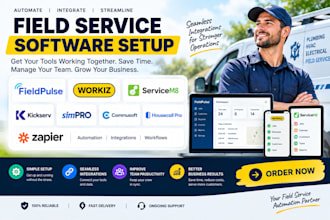 setup fieldpulse workiz servicem8 kickserv simpro commusoft housecall pro zapier
