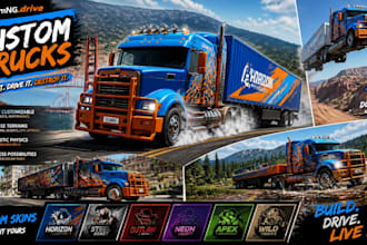create beamng custom trucks, trailers, maps, skins