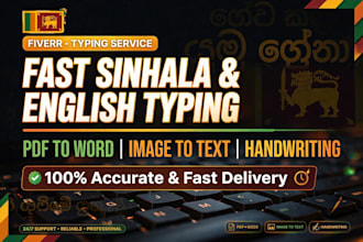 do fast sinhala and english typing, image to text and handwriting typing