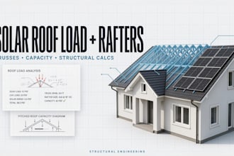 calculate residential solar roof loads, rafters, trusses and capacity
