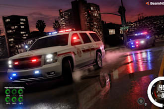 develop beamng emergency vehicle mods with realistic physics and lights