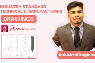 create 2d technical drawings and manufacturing drawings for fabrication