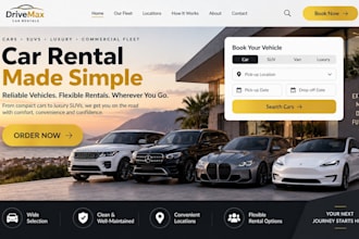 design wix car rental company website car booking suv rental fleet rental websit