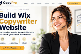 build wix copywriter website freelance writing portfolio service website