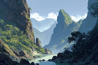 design landscape illustration botanical season