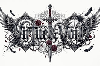 design visual kei, power metal, gothic band logo