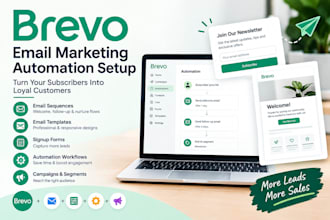 set up brevo email sequences campaigns template and signup forms automation