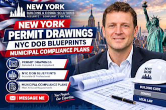 new york permit drawings, nyc dob blueprints, municipal compliance plans