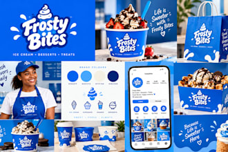 design a complete restaurant brand identity with logo, menu and food packaging