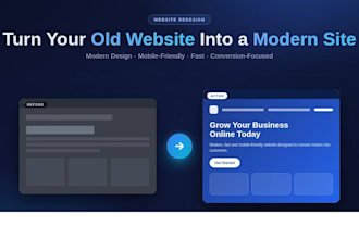 redesign and modernize your old website into a modern fast site