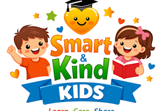 create a fun and colorful kids logo design