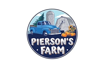design fun fall festival agriculture pumpkin logo