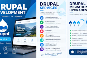 develop, customize, fix, upgrade and maintain your drupal website