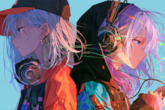 create emotional anime artwork for your album cover