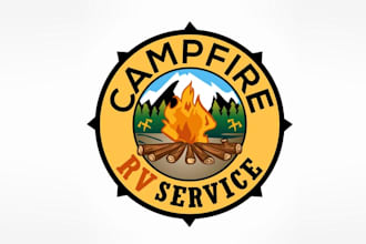 design monogram mobile rv service logo
