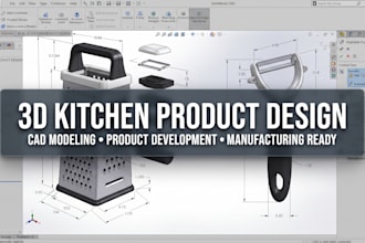 design manual choppers, peeler, graters, can opener, measuring tools 3d design
