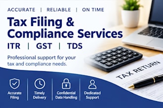 do online tds return filing, income tax return itr filing, gst return filing
