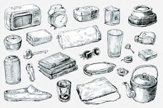 concept sketching arts about objects