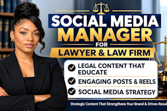 your law firm attorney lawyer social media marketing manager and notary smm