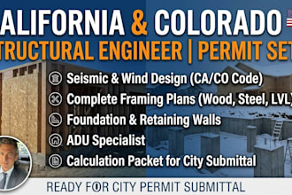 design structural permit drawings for california and colorado