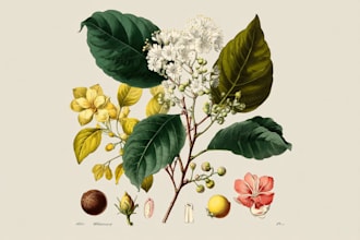 draw a realistic botanical illustration
