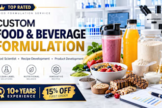 develop custom food and beverage formulation as a food scientist