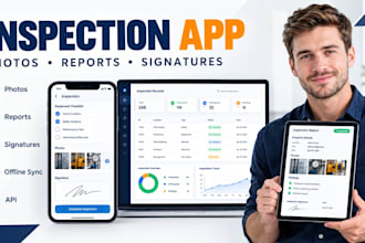 develop custom inspection app with photos reports signatures offline sync API
