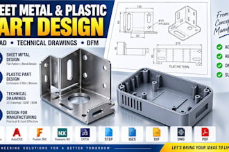 concentrate on sheet metal, plastic and technical drawings