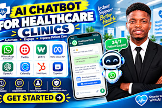 whatsapp ai chatbot healthcare clinic twilio wati meta cloud api openai calendly