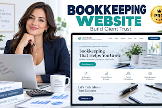 design bookkeeping website accounting CPA accountant financial service wordpress