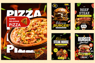 create a food poster and restaurant poster poster design