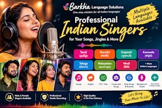 provide professional indian singers for songs and jingles