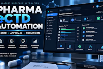 build pharma dossier ectd submission document approval automation system