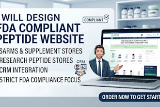 design fda compliant peptide website sarms supplement research peptide store crm