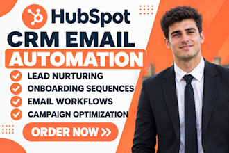 set up hubspot crm email automation lead nurturing onboarding sequences