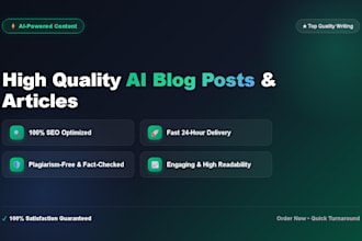 write highquality ai blog posts articles and content