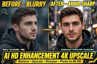upscale and enhance your image to 4k HD quality with  ai