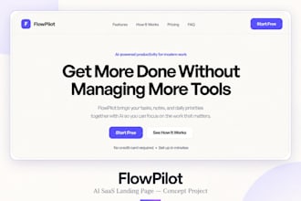 design a modern minimal landing page or website