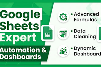 be your google sheets expert to clean data, build formulas, and dashboard