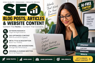 write ai free SEO blog posts, articles and website content that ranks