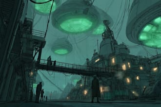 create professional sci fi concept artwork