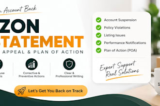 write an amazon suspension appeal and plan of action